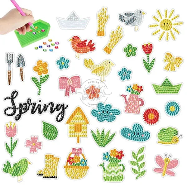 2Pcs Gem Sticker Diamond Art