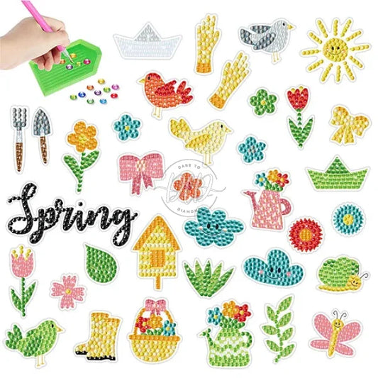 2Pcs Gem Sticker Diamond Art