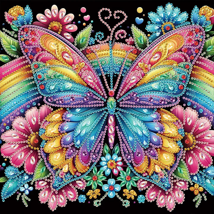 Butterflies On Black Background