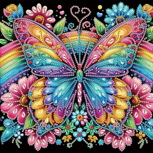 Butterflies On Black Background