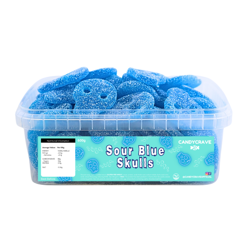 Candycrave Fizzy Blue Skulls Tub