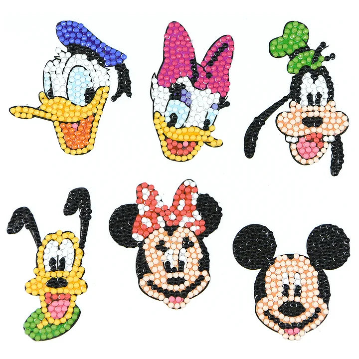 6pcs Color Animal DIY Round Self-adhesive Stickers Diamond Painting Kit
