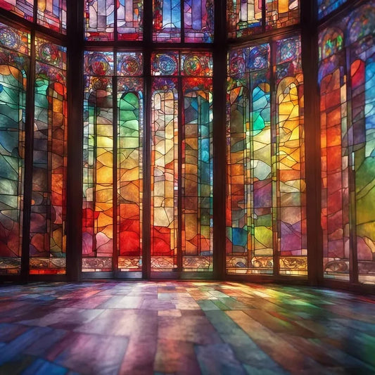 Colorful Glass Style Wall
