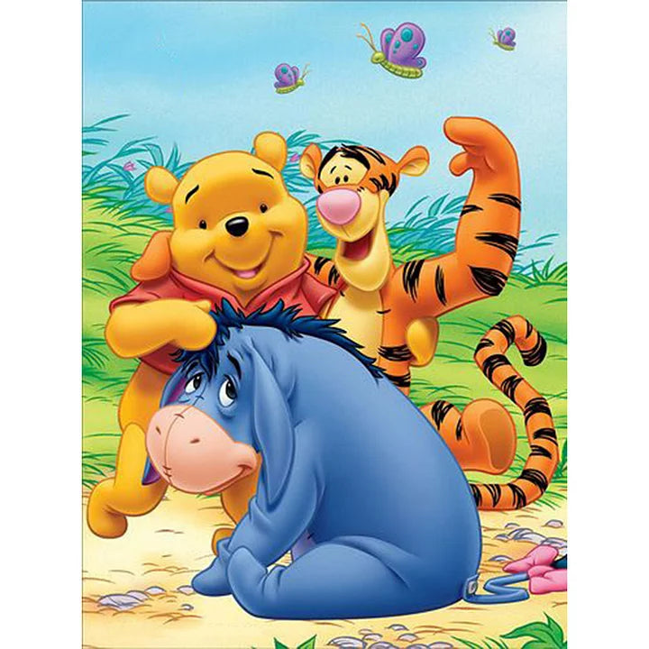 Color Cute Animation Bear Tiger 30*40cm(canvas)