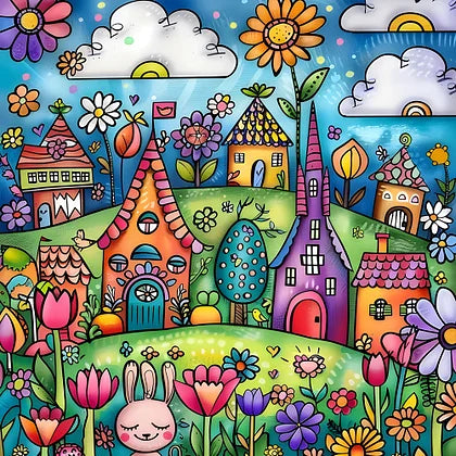 Cartoon Flower House