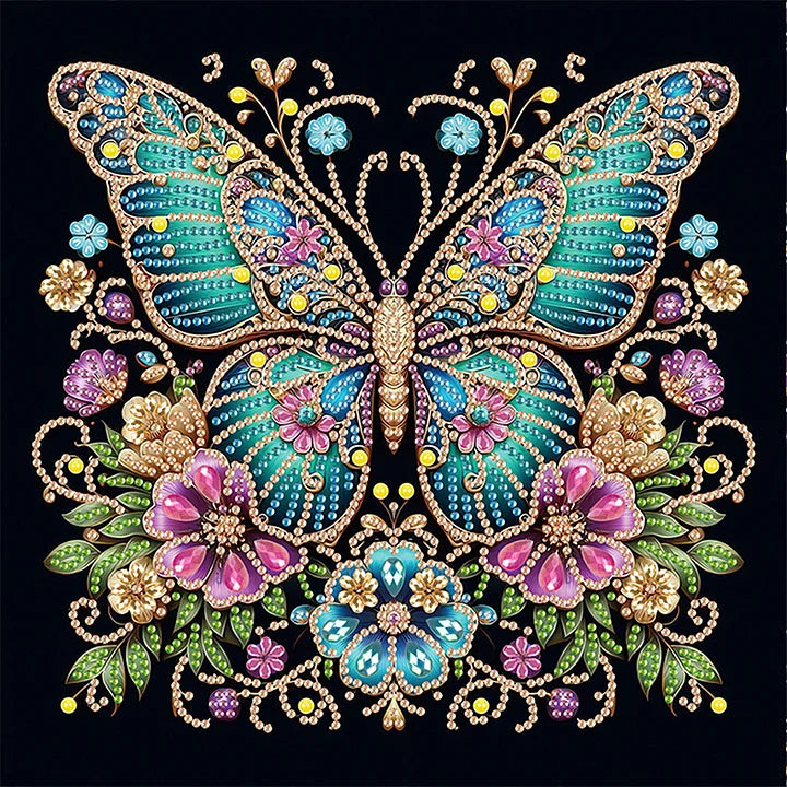 Butterfly On Black Background