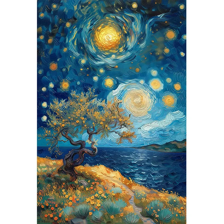 Starry Sky And Trees