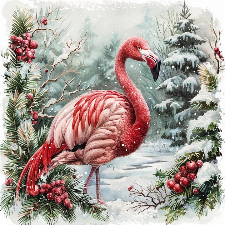 Christmas Flamingo