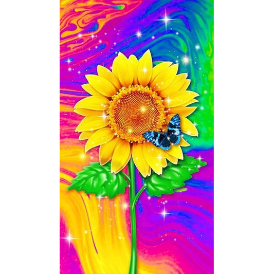 Abstract Rainbow Flower