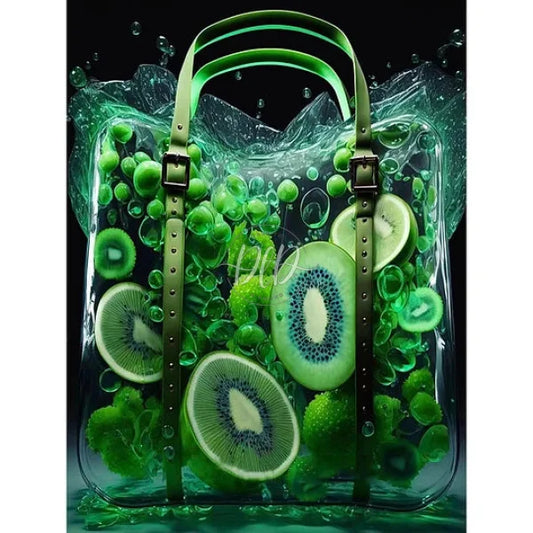 Kiwi In Bag 30*40Cm(Canvas) Full Round Drill Diamond Painting