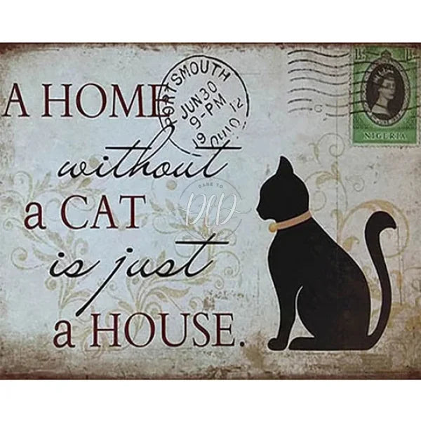 Black Cat Poster Card