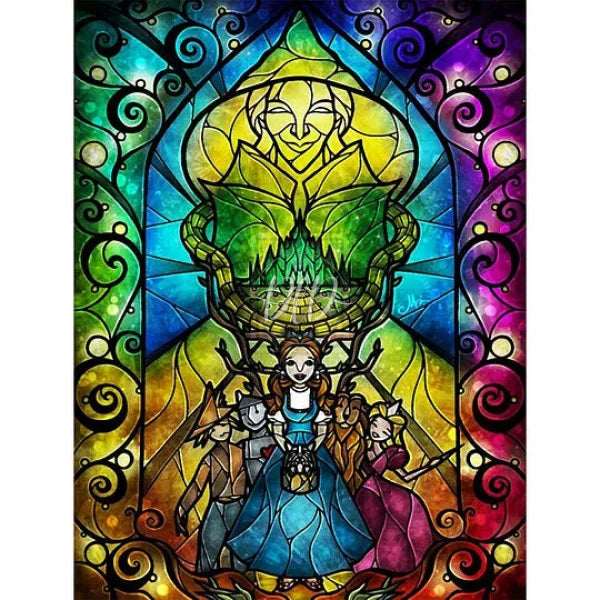 Glass Painting The Beast And Princess