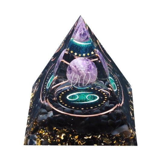Orgonite Pyramid Healing Crystals Reiki Chakra Meditation Stones (Cancer)