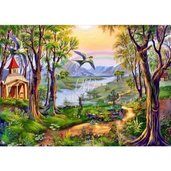 Scenery 40X30Cm(Canvas) Full Round Drill Diamond Painting