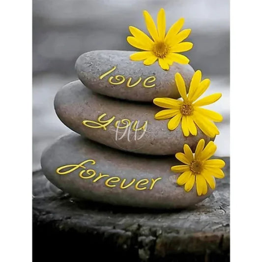 Small Daisies In The Crevices Of Stones