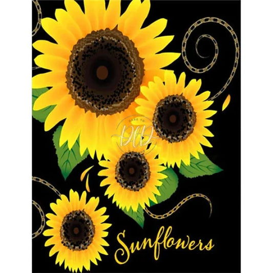 Sunflower English Calligraphy And Painting