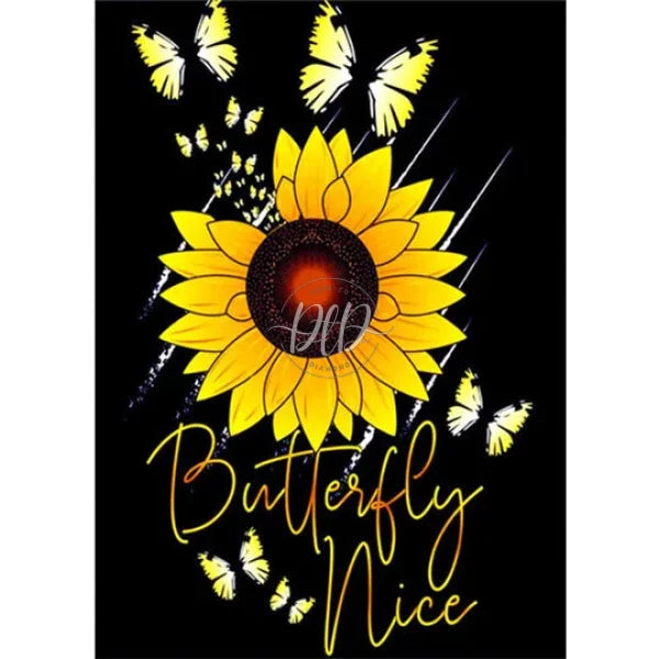 Sunflower English Calligraphy And Painting