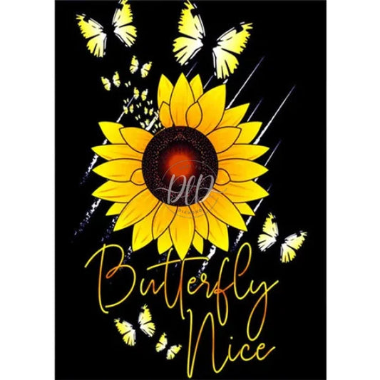 Sunflower English Calligraphy And Painting