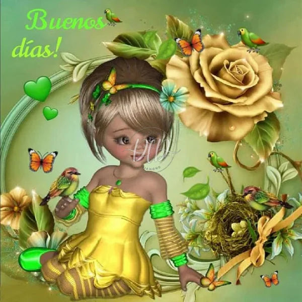 Yellow Rose Flower Girl