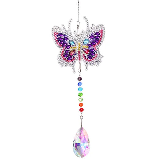 Crystal Diamond Angel Tears Catching Light Hanging Wind Chimes Decor