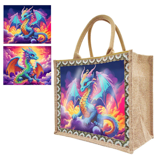 Linen Diamond Painting Tote Bag