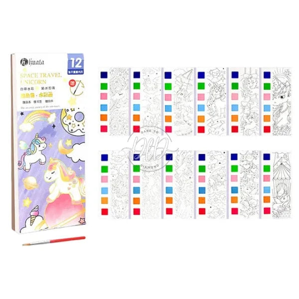 12 Sheets Coloring Drawing Books
