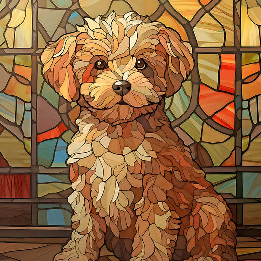 Puppy Glass Painting