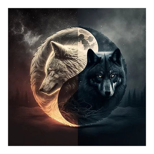 Wolf Yin Yang Diagram