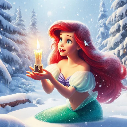 Mermaid Princess in Snow