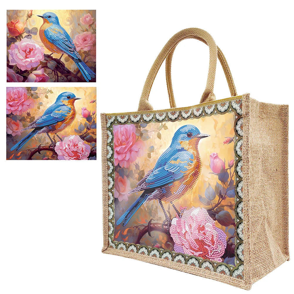 Linen Diamond Painting Tote Bag