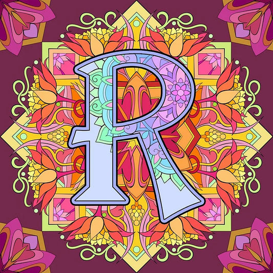 Mandala Letter R