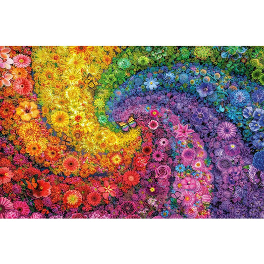 Rainbow Flower Butterfly Swirl