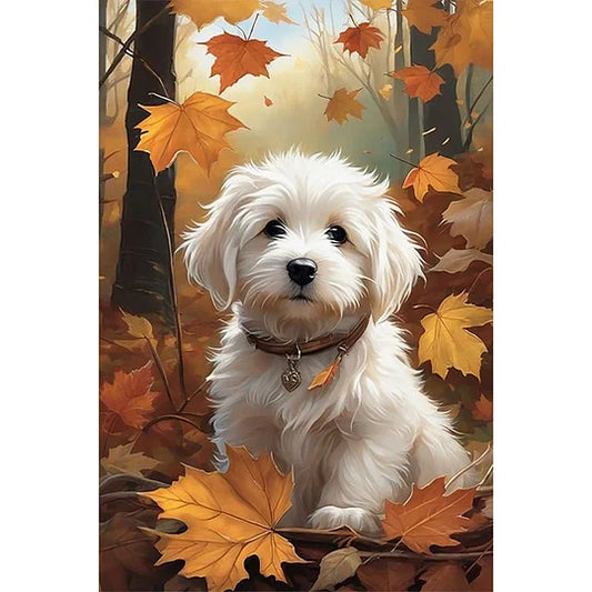 Fallen Leaf Puppy