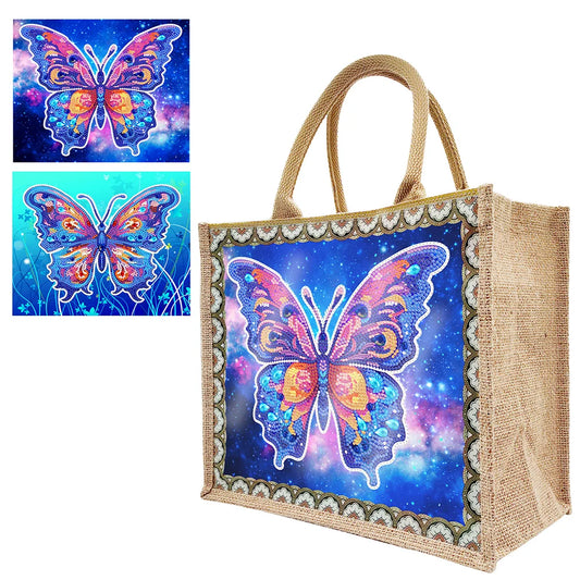 Linen Diamond Painting Tote Bag