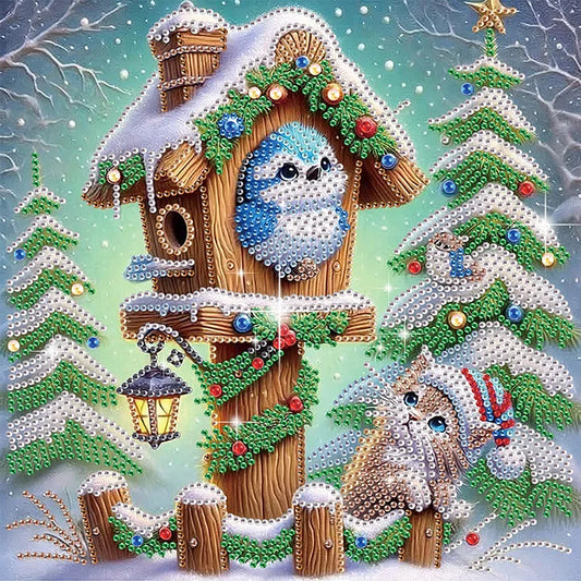 Winter Christmas Birdhouse