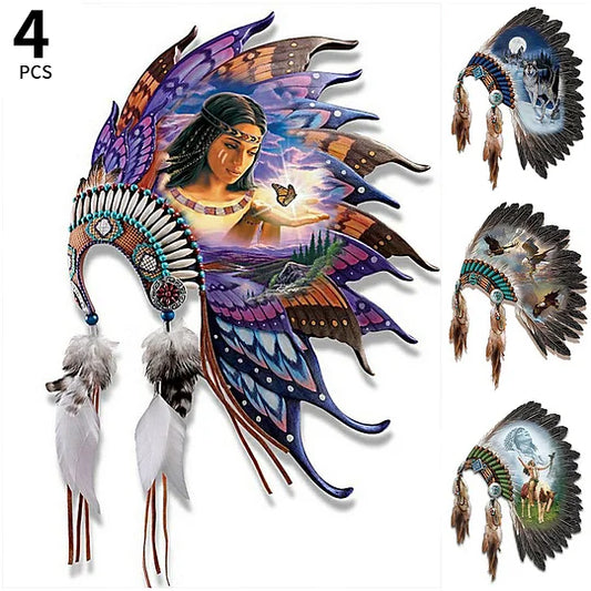(4pcs)Native American Headgear