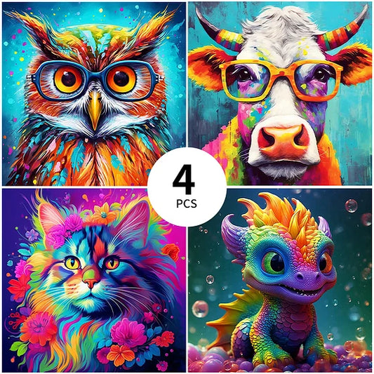 (4pcs)Colorful Animals