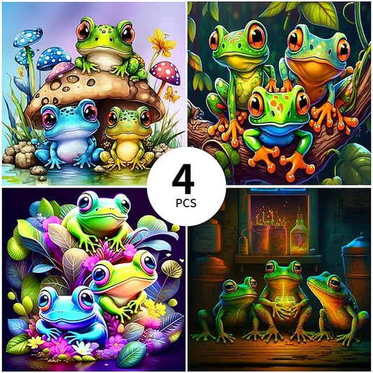 (4pcs)Three Little Frogs