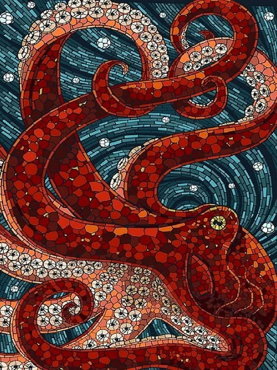 Glass Mosaic Octopus