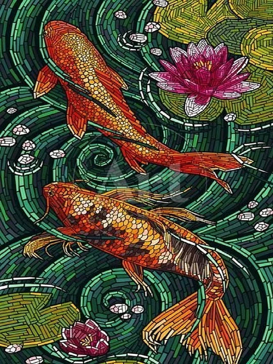 Glass Mosaic Goldfish