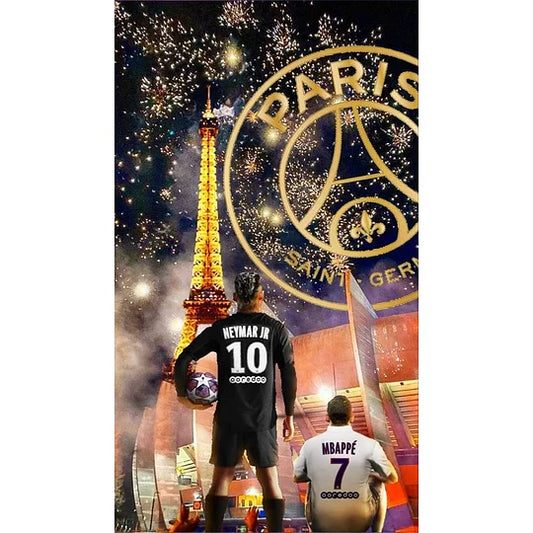 Neymar And Mbappe Under The Eiffel Tower