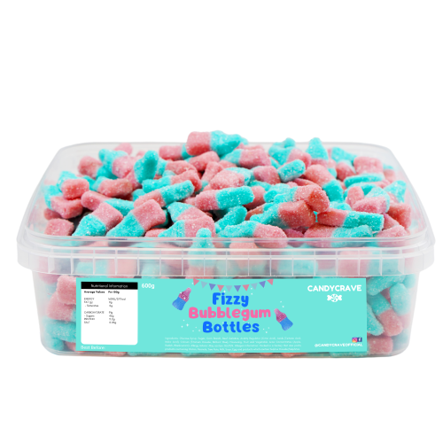 Candycrave Fizzy Bubblegum Bottles Tub