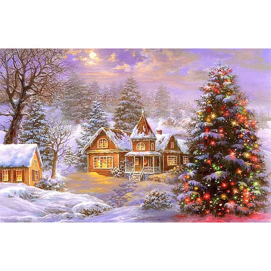 Christmas Tree Snow Town