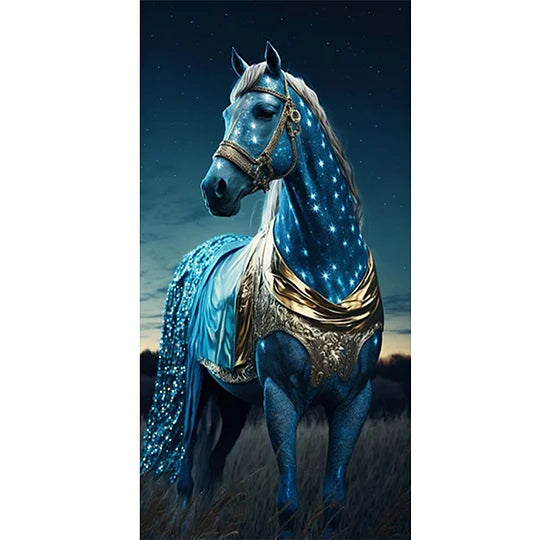 Horse Under The Starry Night