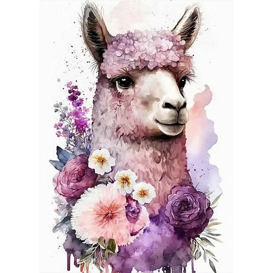 Watercolor Alpaca