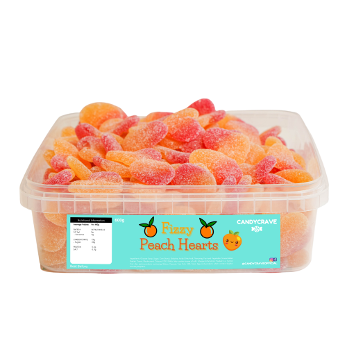 Candycrave Fizzy Peach Hearts Tub