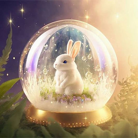Fantasy Cartoon Rabbit Crystal Ball