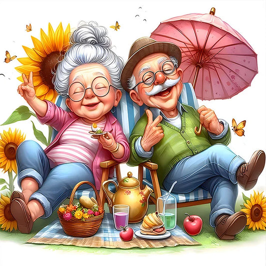 Warm And Funny Grandpa And Grandma