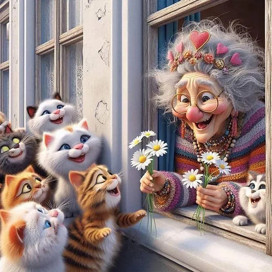 Grandma and Cats
