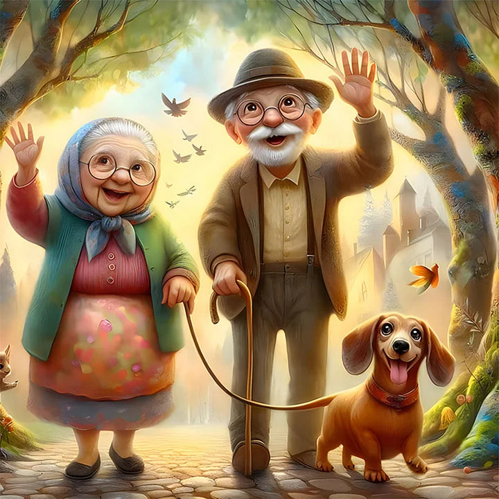 Warm And Funny Grandpa And Grandma